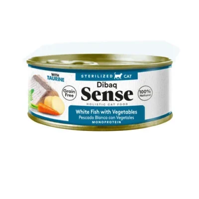Dibaq Sense Cat GF 70gr - Peixe Branco com Legumes - Esterilizado