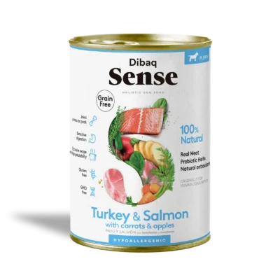 Dibaq Sense Dog GF 380gr - Puppy Salmão e Perú